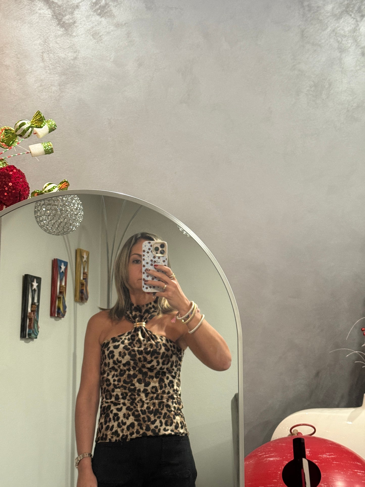 Animal Print Halter Top