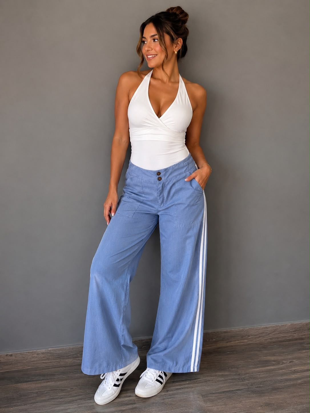 Blue Pants with Stripes