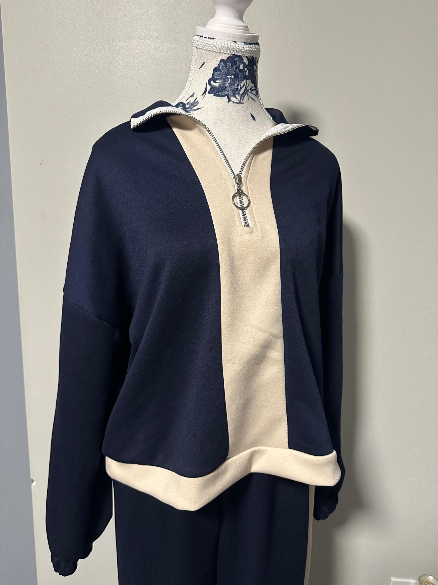 Travel Set Blue and Beige