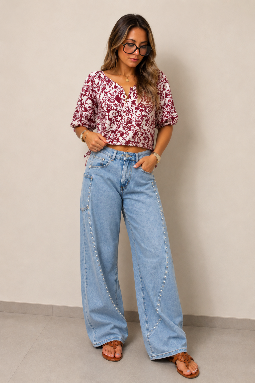Barrel Bead Jeans