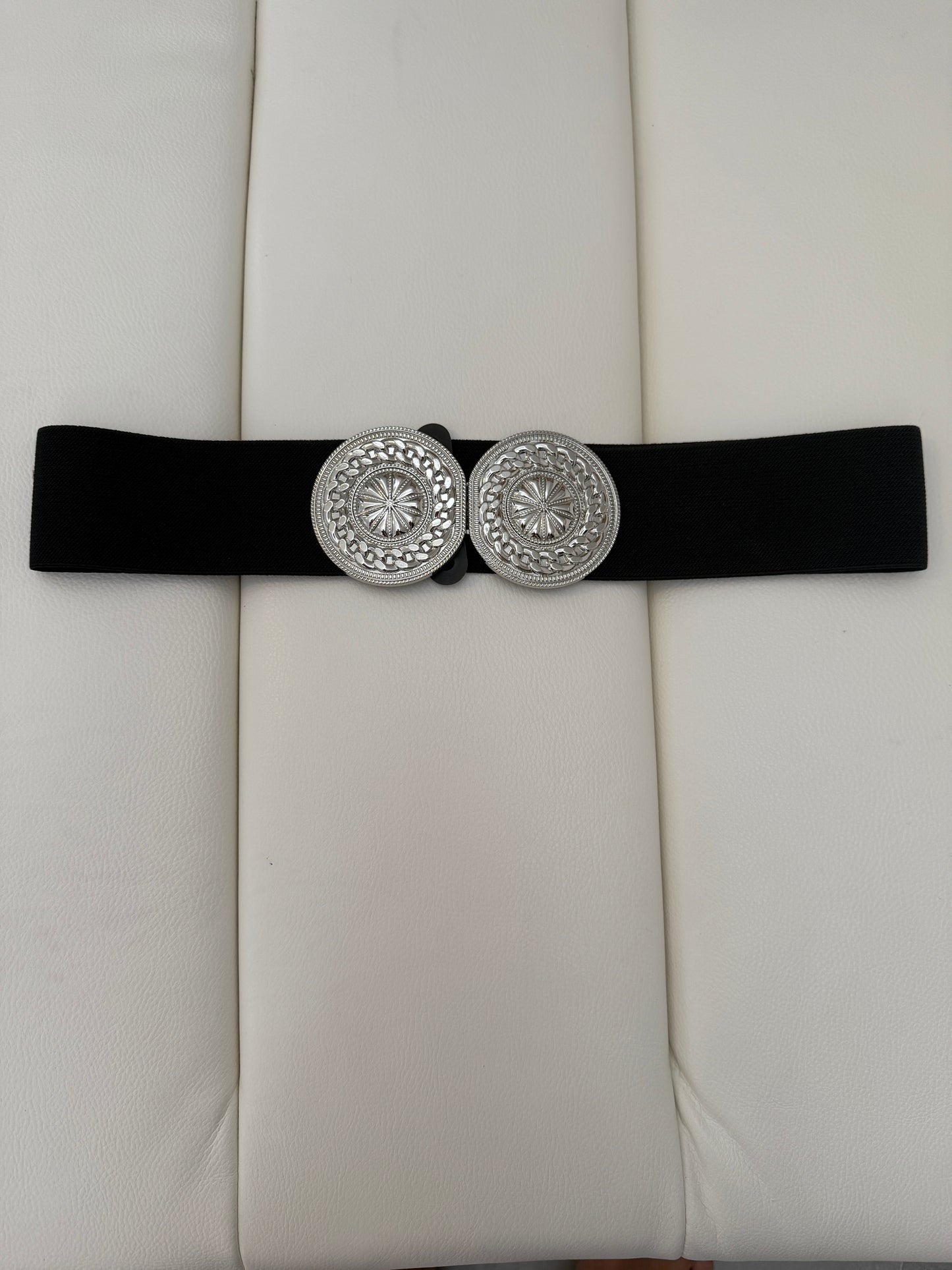 Black Belt with Silver Buckle