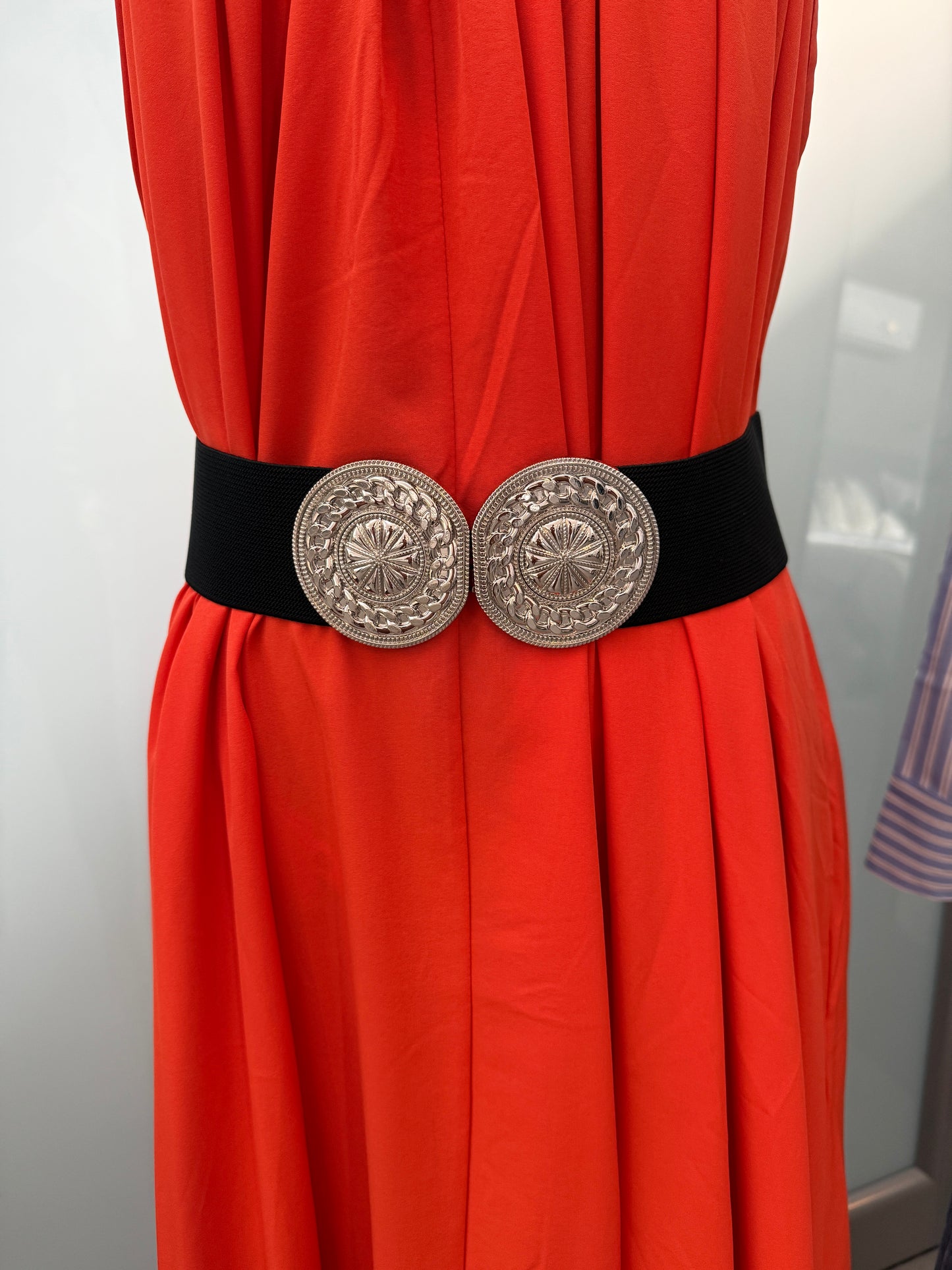 Black Belt with Silver Buckle