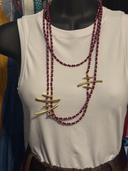 Long Necklace triple or double wear