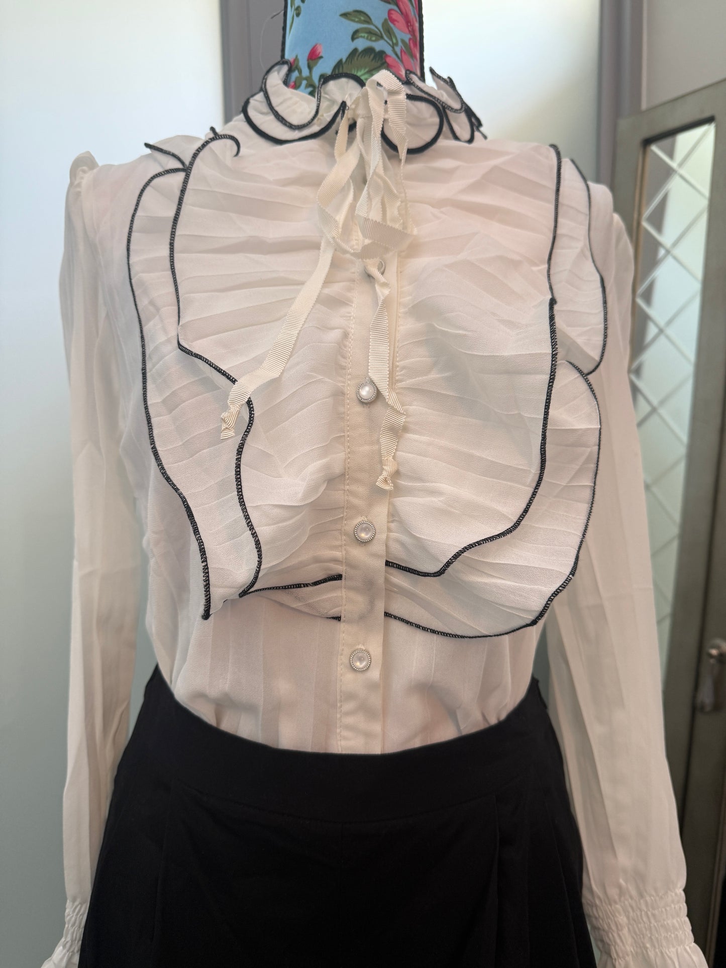 Victorian Charm Ruffle Blouse