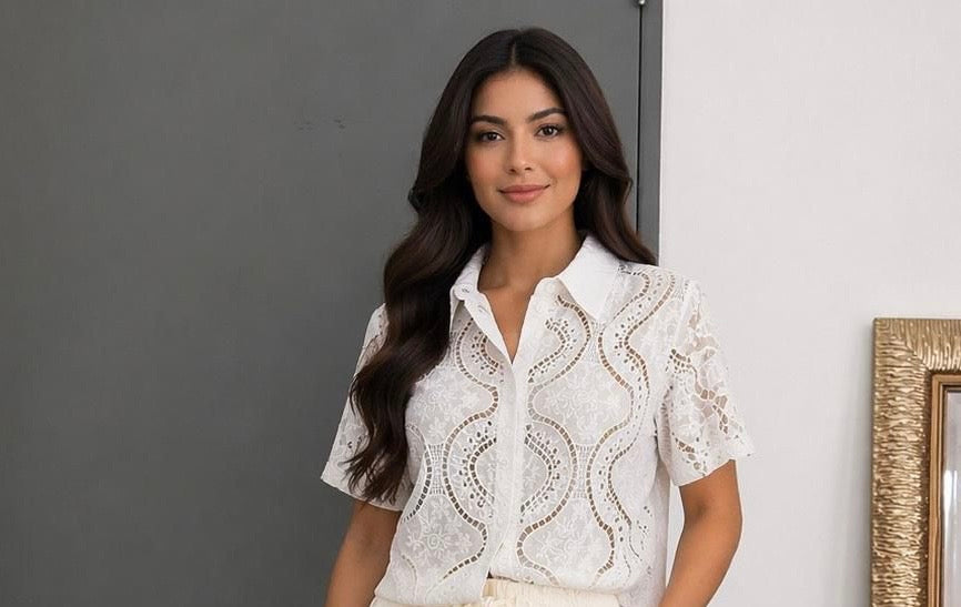 White Embroidered Blouse