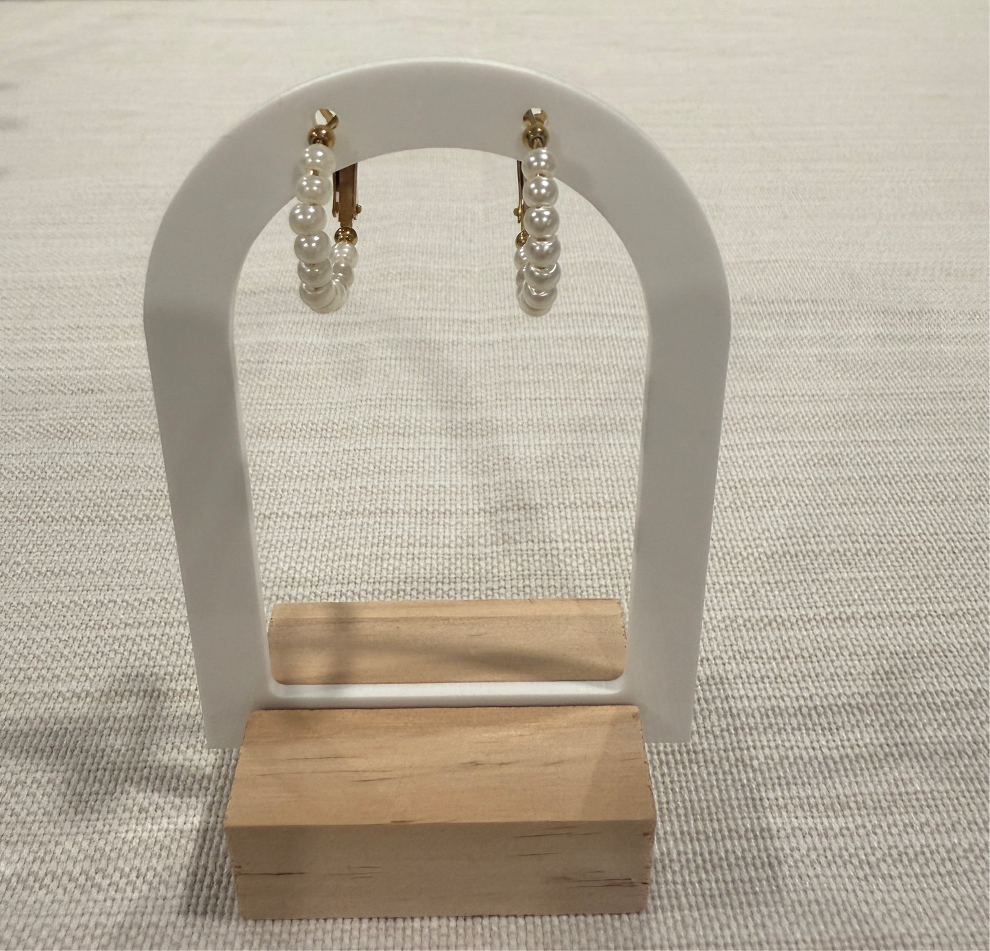 Pearl Gold Hoops