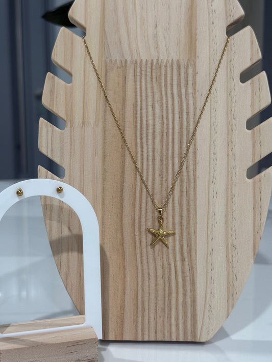 Seastar necklace with earrings