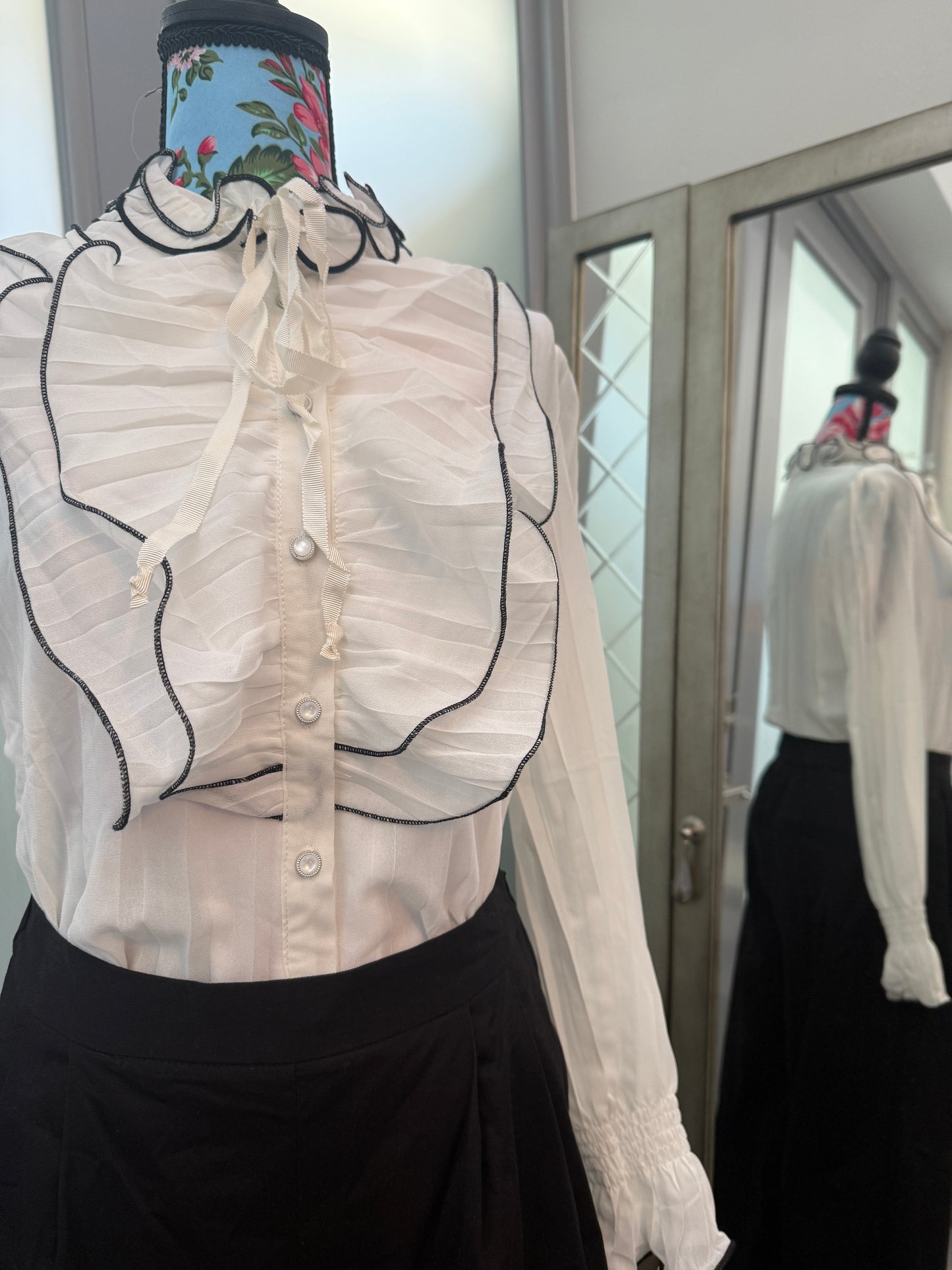 Victorian Charm Ruffle Blouse