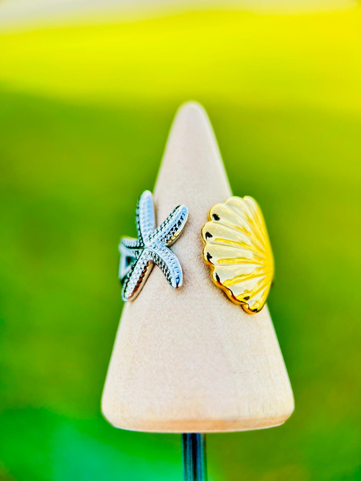 Sea Star and Shell Ring