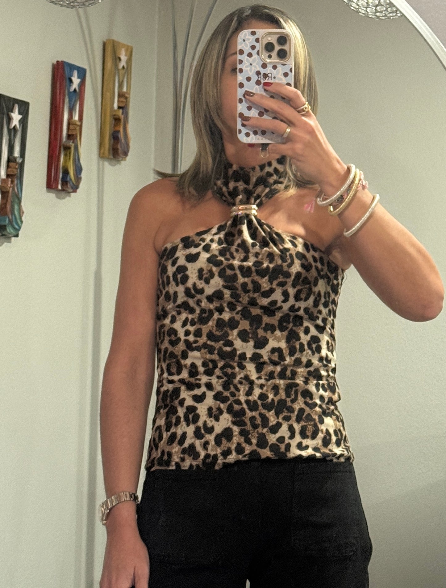 Animal Print Halter Top