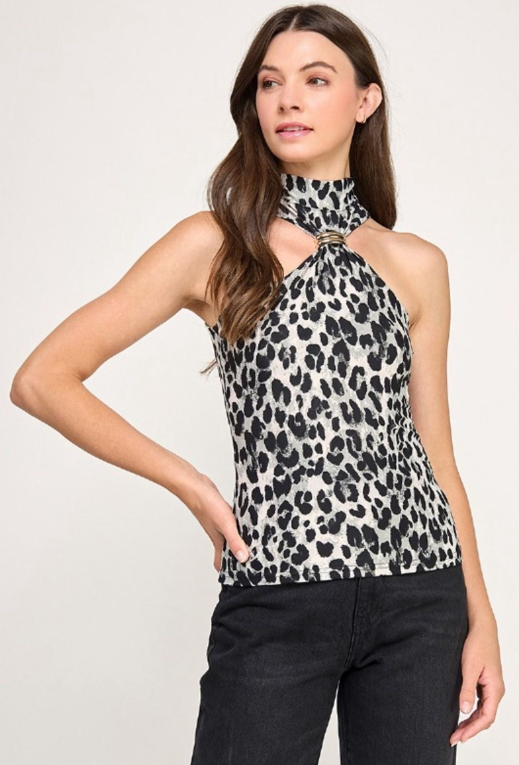 Animal Print Halter Top