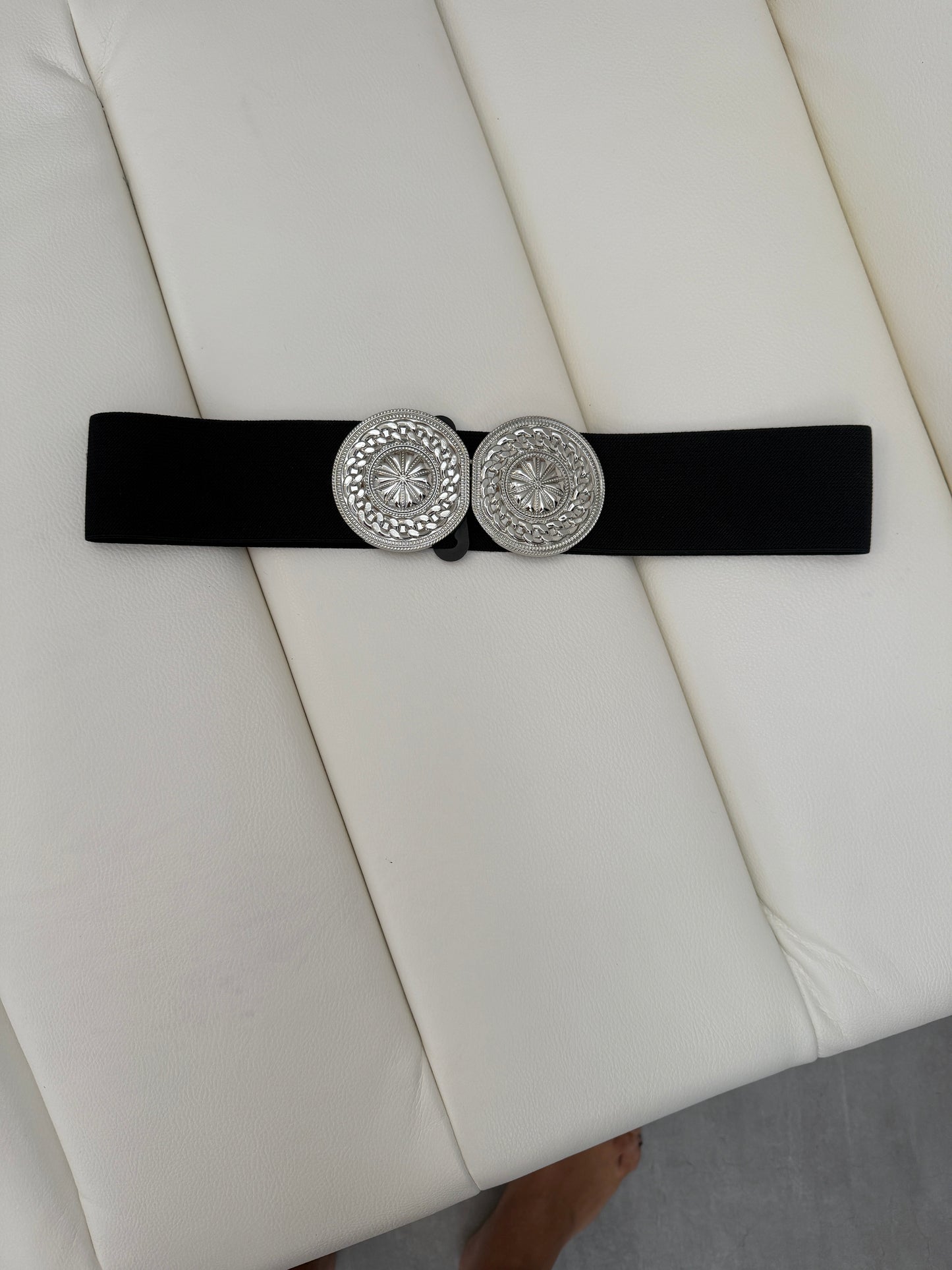 Black Belt with Silver Buckle