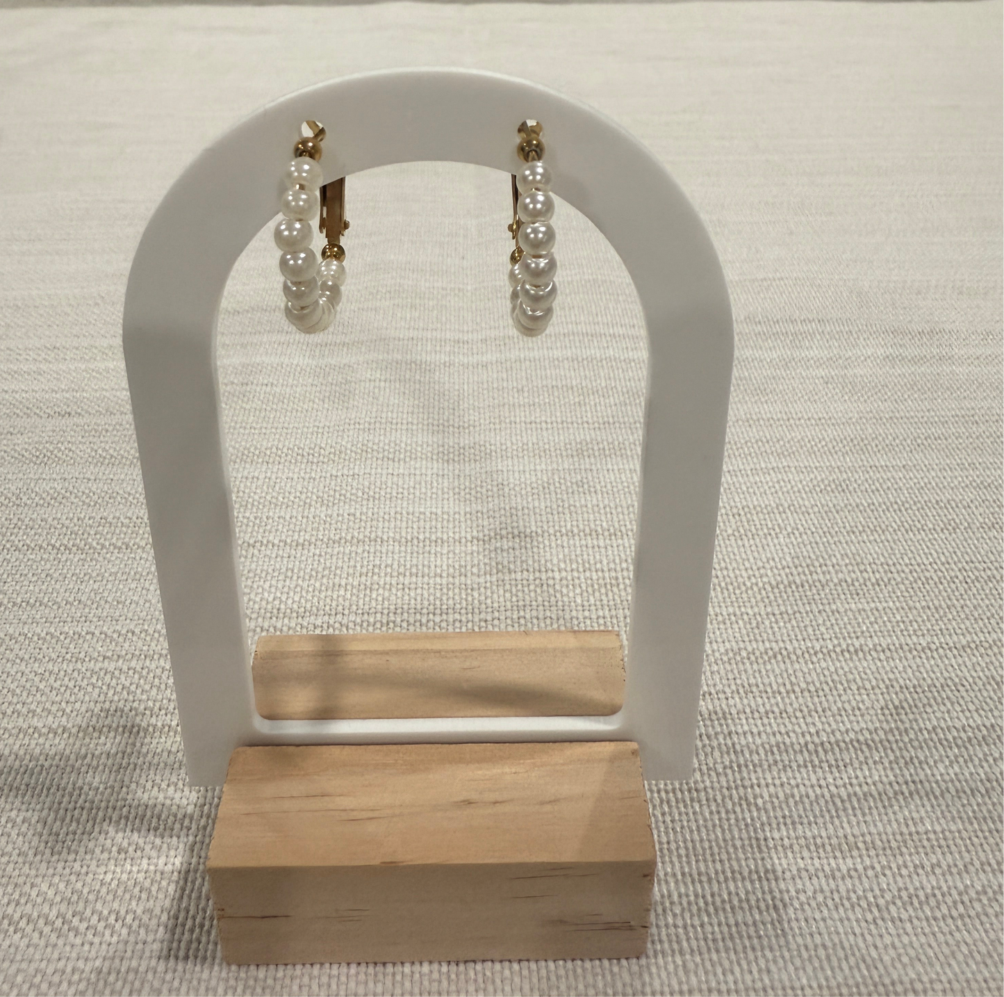 Pearl Gold Hoops