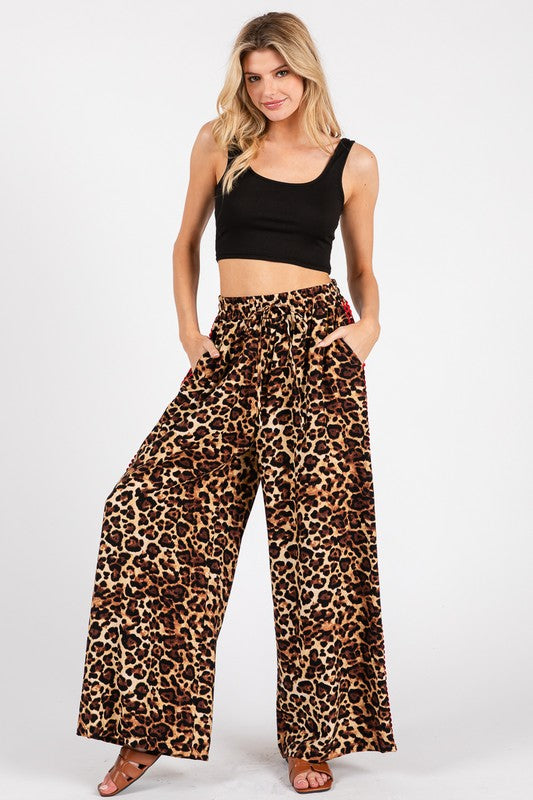 Leopard Palazzo Pants