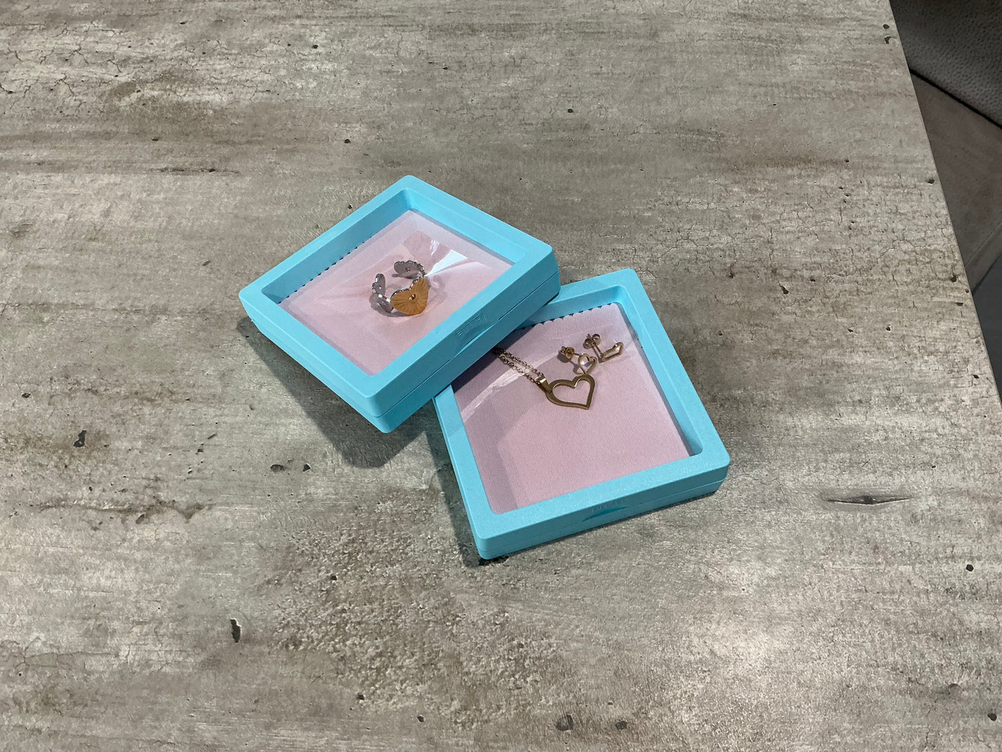 Heart Charm Necklace with Earrings