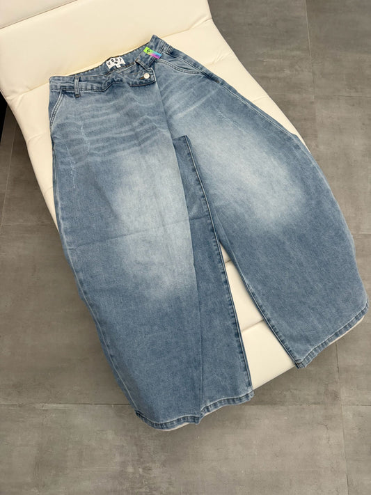 Vibrant Crossover Waist Jeans