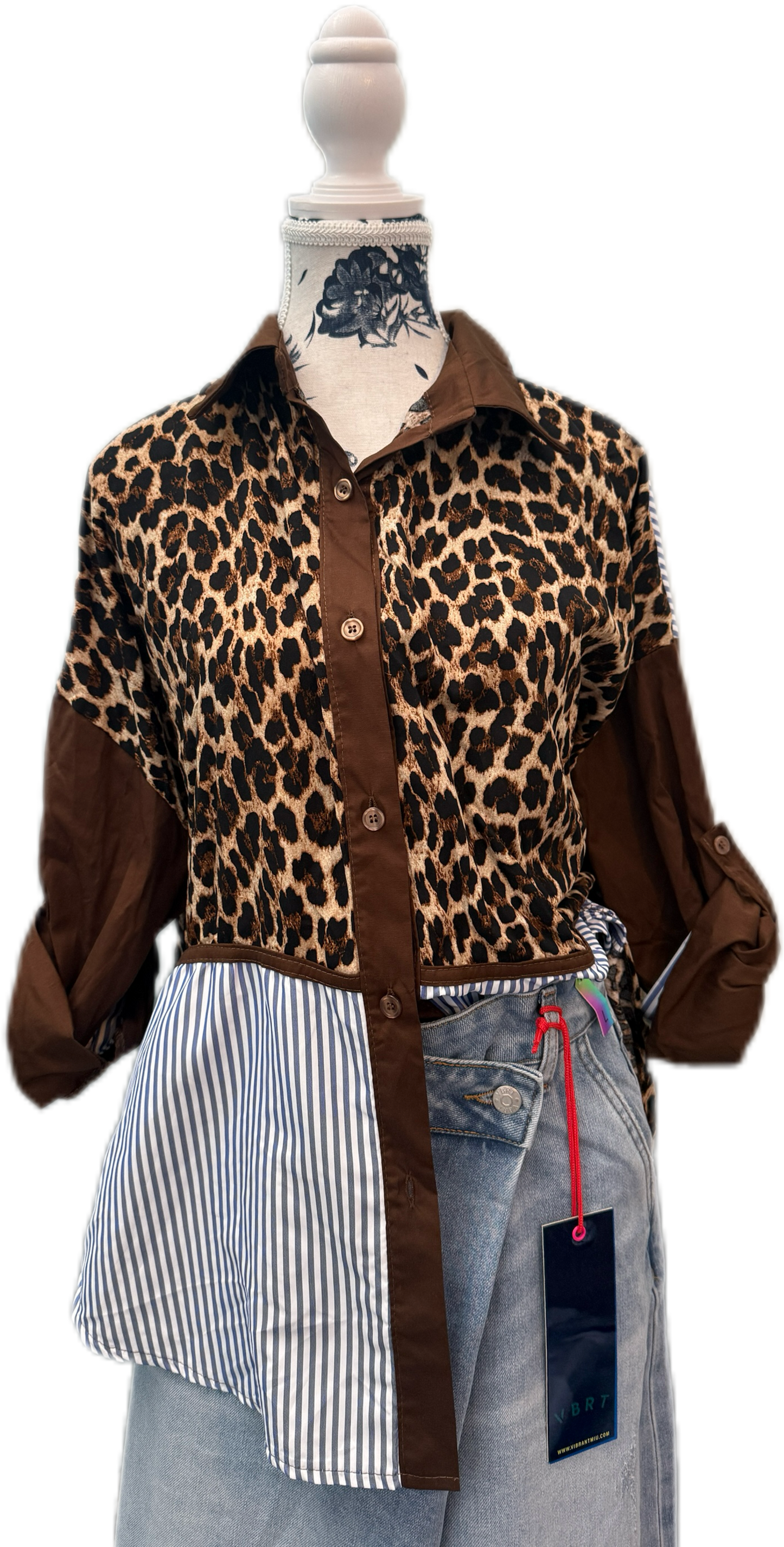 Animal Print/Lines/Solid Blouse
