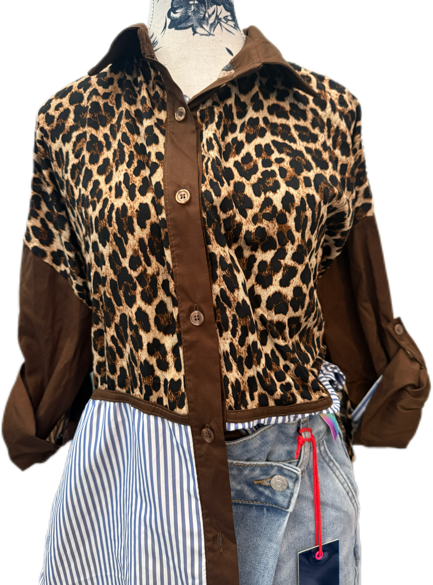 Animal Print/Lines/Solid Blouse