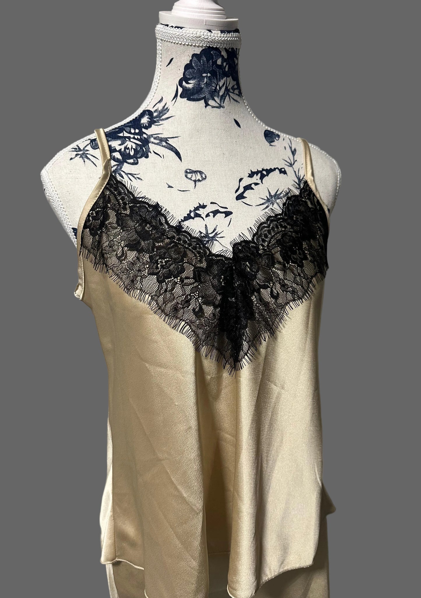 Satin and Lace Gold Set