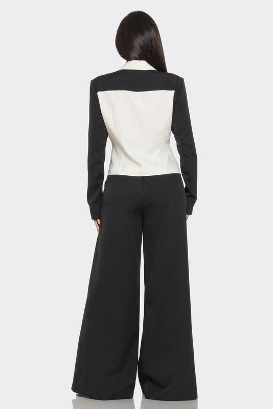 Black and White Business Suit